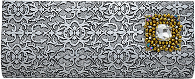 

Jewellerkaka Casual Silver, Grey Clutch, Grey;silver