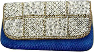 

Jewellerkaka Casual Blue, White Clutch