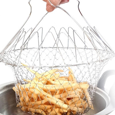 

Bruzone Kitchen Tool for Cook, Deep Fry D08 Collapsible Strainer(Grey Pack of 1)