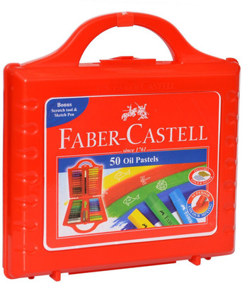 Faber Castell Round Shaped Oil Pastels Washable Crayon Multi