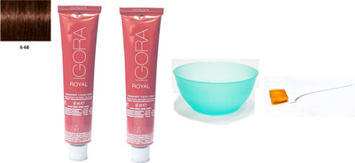 

Schwarzkopf Igora Royal Permanent Creme No. 6-68 Hair Color(Set of 4)
