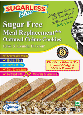 

Sugarless Bliss Sugar Free Oatmeal Crème Cookies - Kiwi And Lemon(200 g)