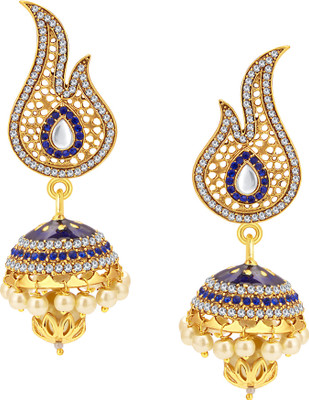 

Divastri Shimmering Alloy Jhumki Earring