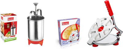 

Nestwell MENDUVADA MAKER WITH PURI PRESS COMBO Vada Maker(Silver)