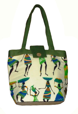 

rosy Hand-held Bag(Green, White)