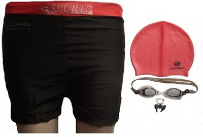 

Syndicate Sports Swimming Goggles, Silicone Cap with Mens Swim Shorts Swimming Kit
