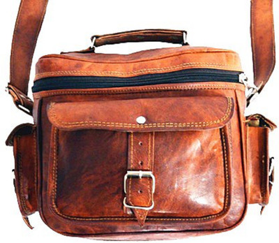 

Mangalmurti 12 inch Laptop Messenger Bag(Tan), Dark tan