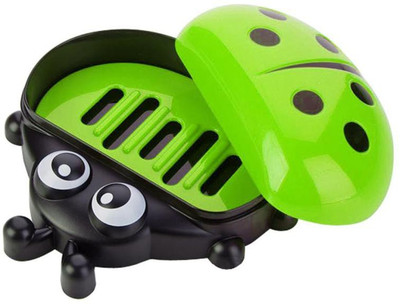 

Kreativekudie lady bug soap dish cartoon dish funky soap dish for kids.Cartoon lady bug Plastic Holder Dish Soap Box Case 1 L Soap Dispenser(Multicolor)