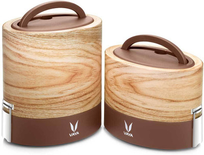 

Vaya Tyffyn Combo 3 Containers Lunch Box(1600 ml), Brown