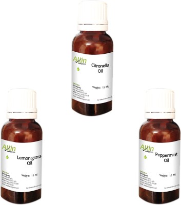 Allin Exporters 3 In One Aroma Oil Combo Pack Lemon Grass, Peppermint, Citronella ,15 Ml Each(45 ml)