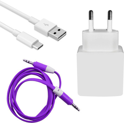 DAKRON Wall Charger Accessory Combo for Lenovo ZUK Z1(White)