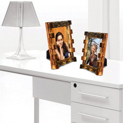 

Elegant Arts & Frames Wood Photo Frame(Brown, 2 Photos)