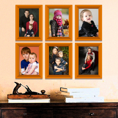 

Elegant Arts & Frames Polymer Photo Frame(Orange, 6 Photos)
