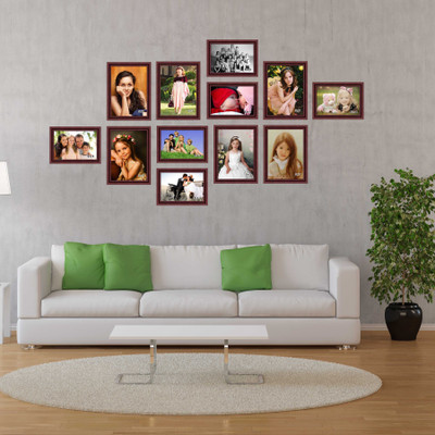 

Elegant Arts & Frames Polymer Photo Frame(Brown, 12 Photos)