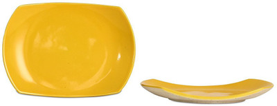

caffeine Snack Plate 7IN Ceramic/Stoneware in Yellow and Cream Glossy (Set of 2) Handmade Dinner Plates(Pack of 2)