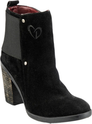 Buy CLARKS Kelda Pearl Black Leather Boots For Women Black on