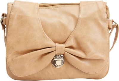 

zuberi couture Girls Casual Gold PU Sling Bag