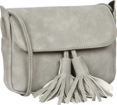 

Bagkok Women Casual Grey PU Sling Bag