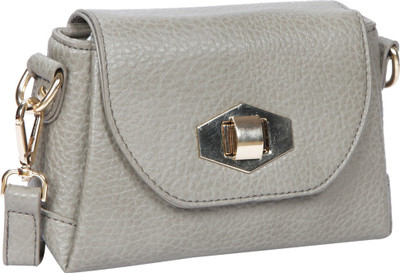 

Bagkok Women Formal Grey PU Sling Bag