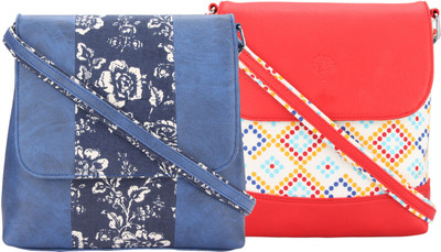 

Vivinkaa Women Evening/Party Multicolor Leatherette Sling Bag