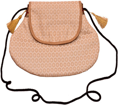 

AHC Girls Casual Gold Brocade Sling Bag