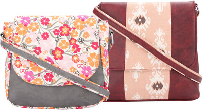 

Vivinkaa Women Casual Multicolor Leatherette Sling Bag