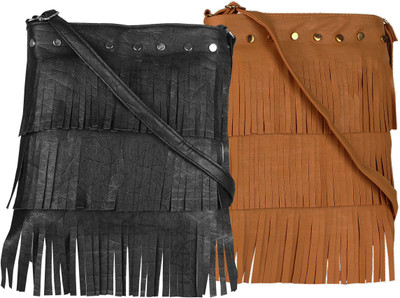 

Vivinkaa Women Evening/Party Multicolor Leatherette Sling Bag