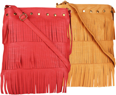 

Vivinkaa Women Evening/Party Multicolor Leatherette Sling Bag