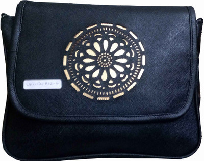 

ALIVE Women Casual Black Leatherette Sling Bag