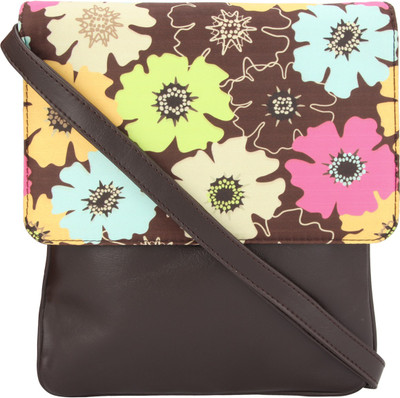 

Vivinkaa Women Casual Brown Leatherette Sling Bag