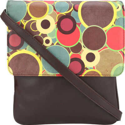 

Vivinkaa Women Casual Brown Leatherette Sling Bag