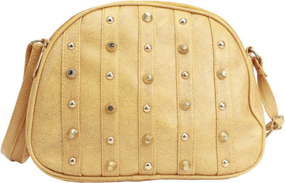 

zuberi couture Girls Casual Gold PU Sling Bag