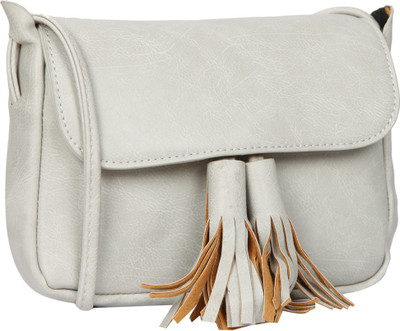 

Bagkok Women Casual Grey PU Sling Bag