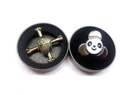 

Krypton High Speed Combo Metal Skull & Panda Fidget Hand Spinner Mini 3 Mint Spin Toy.(Multicolor)