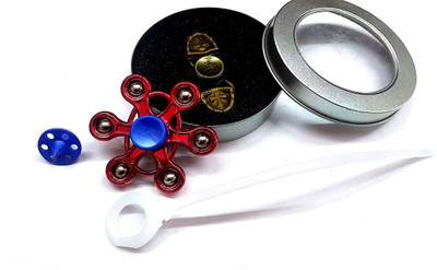 

Krypton Combo Pack World Cross Metal 2 Leave Fidget Hand Spinner & Finger And Floor Fidget Spinner With Launcher BeyBlade Solid Toy.(Multicolor)