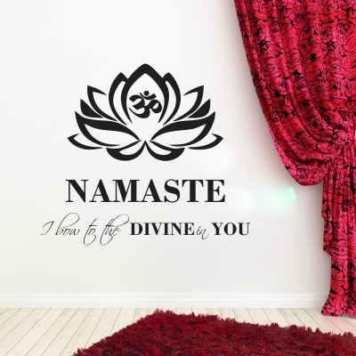 Impression Wall 50.8 cm Namaste Self Adhesive Sticker(Pack of 1)