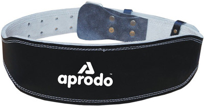 

APRODO WEIGHT LIFTING LEATHER GYM BELT Waist Support(Black