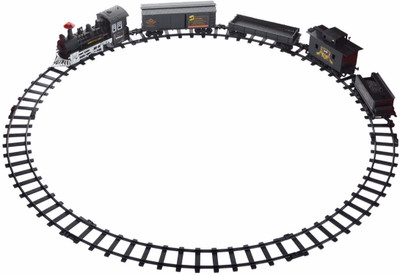 

Hamleys E COMDAQ B/O RAILTRAIN W/MUSIC&LIGHT/15 Pcs/ 5 Wagons(Black)