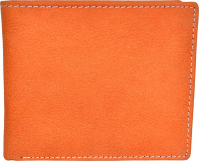 

Chandair Men Orange Genuine Leather Wallet(8 Card Slots), Yam orange