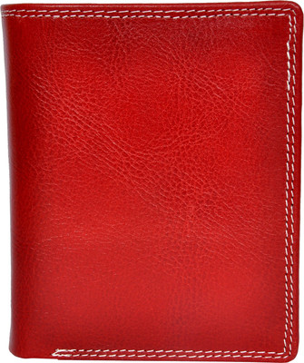 

Chandair Men Red Genuine Leather Wallet(10 Card Slots), Ruby red
