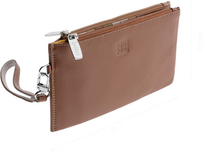

Dudu Women Casual Beige Genuine Leather Wallet(18 Card Slots), Safari