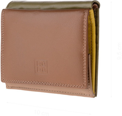 

Dudu Men Casual Brown Genuine Leather Wallet(8 Card Slots), Safari