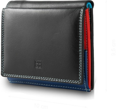

Dudu Men Blue Genuine Leather Wallet(8 Card Slots), Black