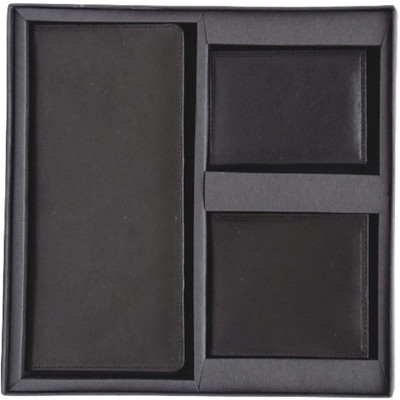 

Santhome Men Black Genuine Leather Wallet(8 Card Slots)