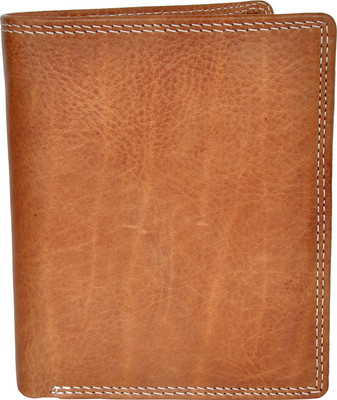 

Chandair Men Brown Genuine Leather Wallet(10 Card Slots), Caramel brown