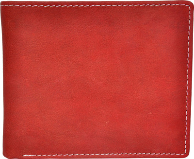 Chandair Men Red Genuine Leather Wallet(8 Card Slots), Brick red