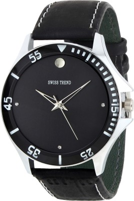 Swiss Trend ST2265 Mesmerizing Black Dial Watch  - For Men   Watches  (Swiss Trend)