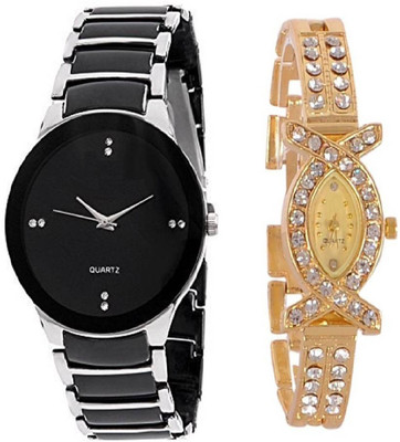 

Miss Perfect Golden Aks Girl and and IIk Collection Silver Gift Watch Watch - For Couple