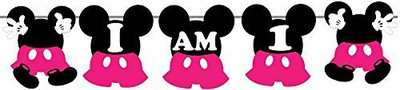 PARTY PROPZ MINNIE BIRTHDAY DECORATION/ AGE BUNTING ONE SET OF 1/ MINNIE PARTY SUPPLIES Banner(5 ft, Pack of 1)