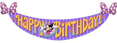 

PARTY PROPZ MINNIE MOUSE DECORATION/CUSTOMIZE BANNER 5FT-2FT SET OF 1 /MINNIE PARTY SUPPLIES Pennant Banner(5 ft, Pack of 1)